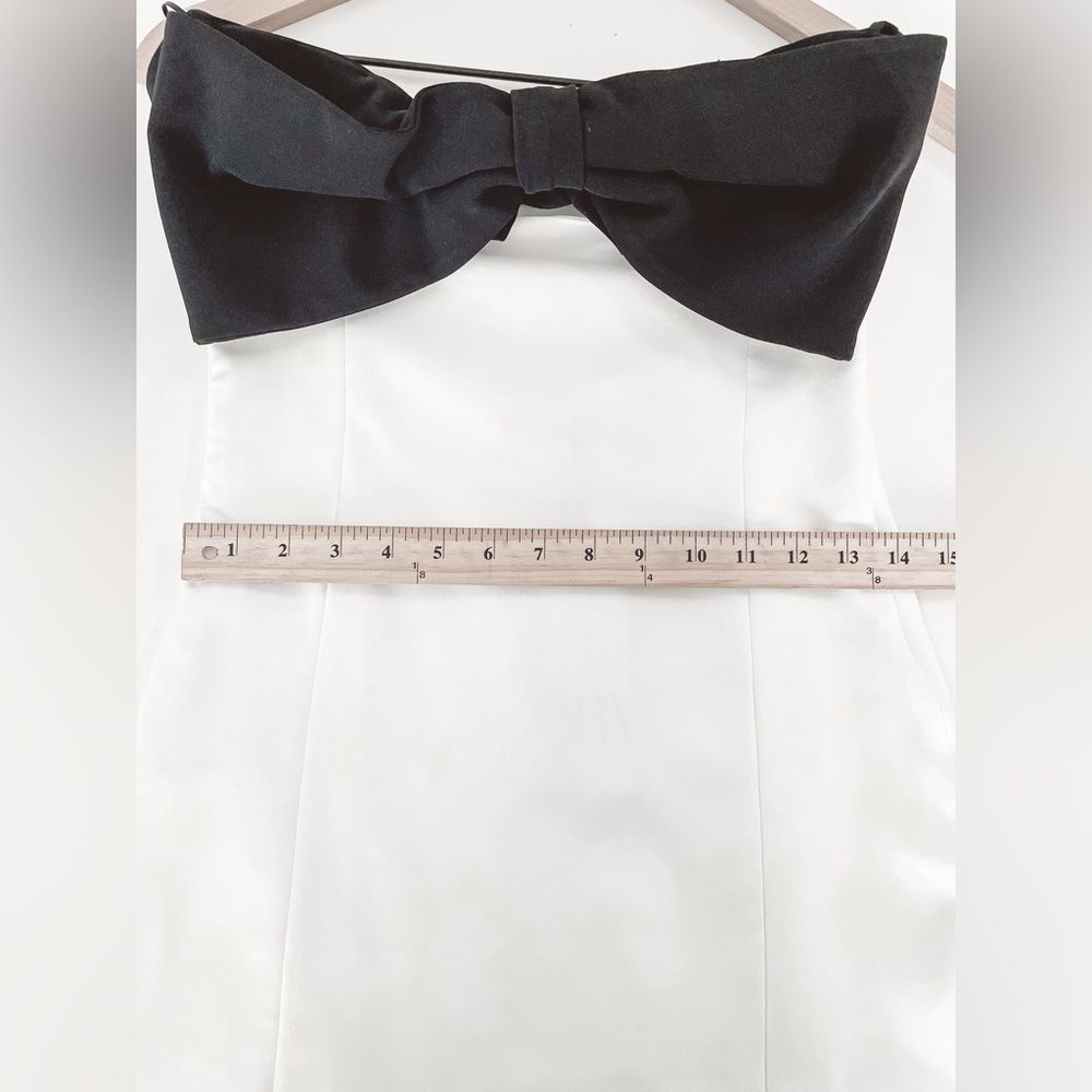 ZARA NEW WOMAN SHORT DRESS TIE DETAIL BOW OFF SHOULDER WHITE 7887/707/250/014 - Picture 3 of 15